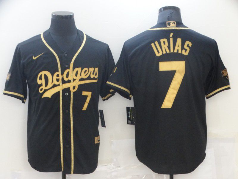 Men Los Angeles Dodgers #7 Urias Black Game Nike MLB Jerseys